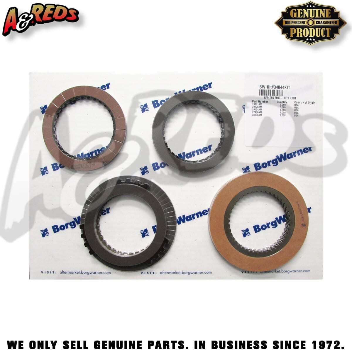 Borg Warner Friction Clutch Pack GM 4T65E (#34044KIT)