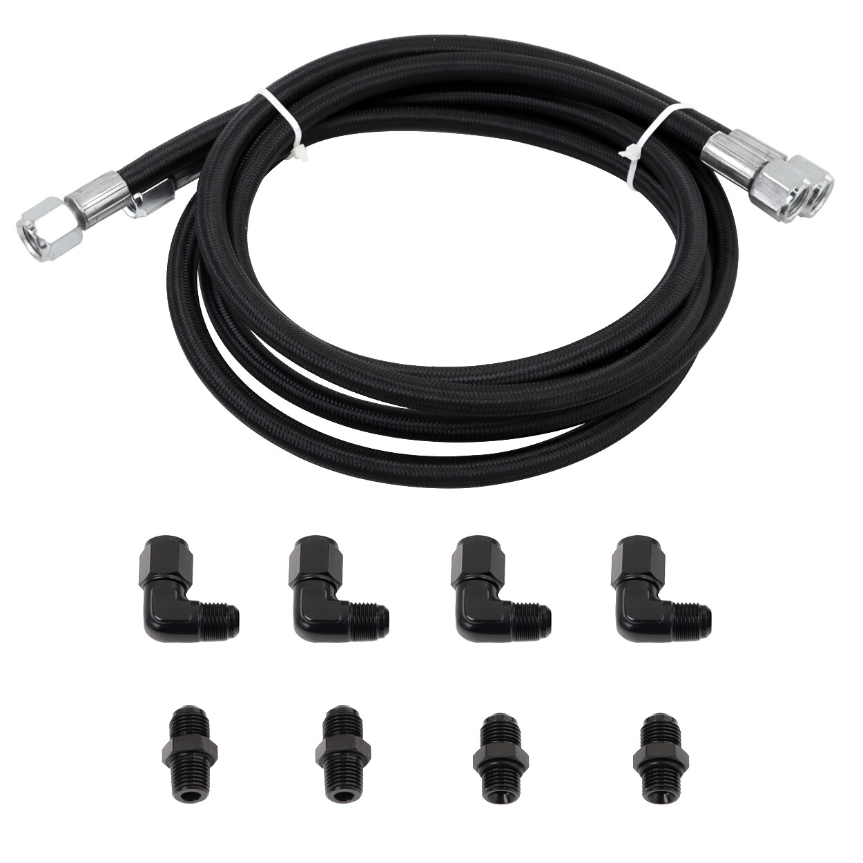 Automatic Transmission Cooler Line Kit 6AN Hose Line Kit Fits For GM 4L60E 4L65E
