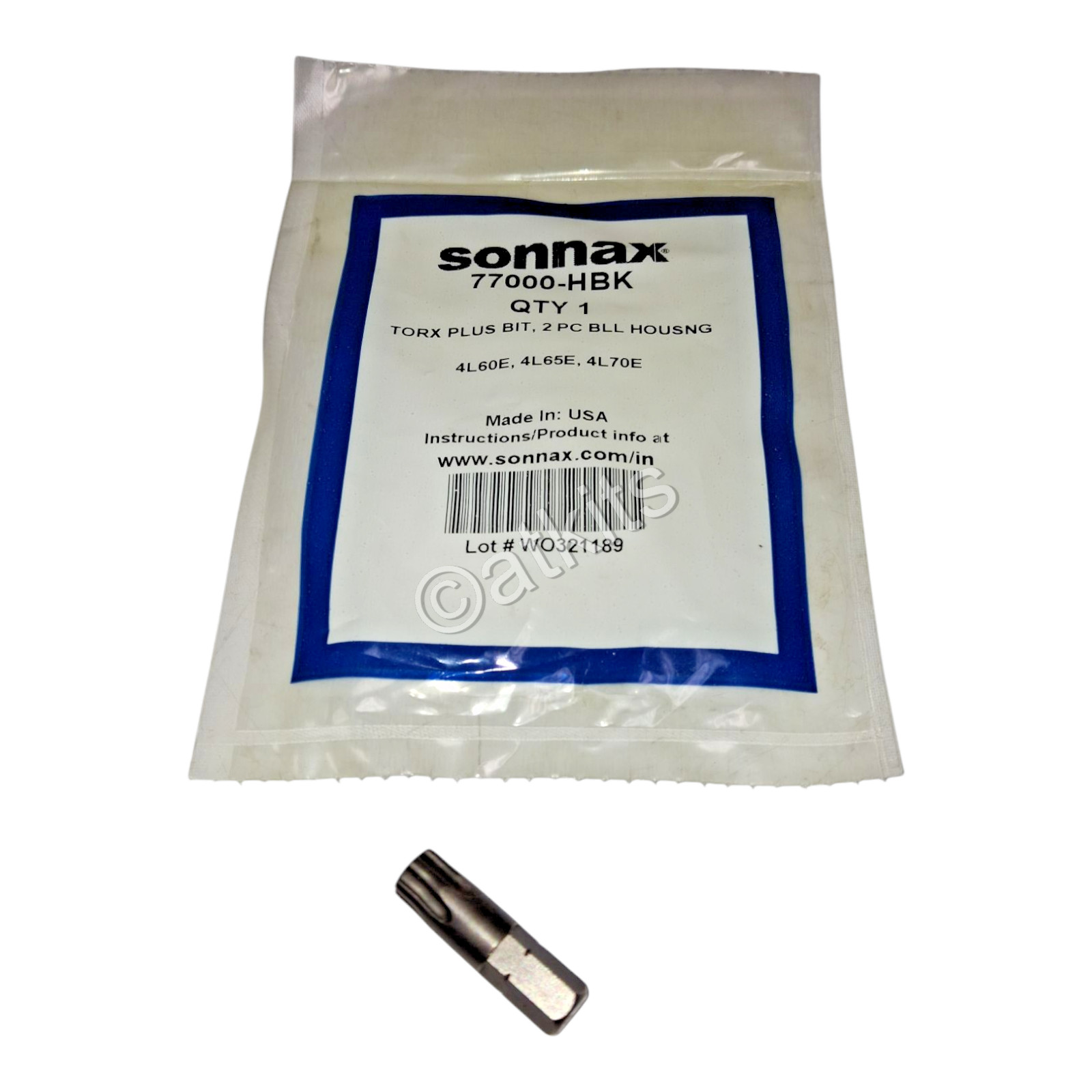 TOOL TORX® PLUS BIT FOR BELLHOUSING BOLDS GM 4L60-E/65-E/70-E. IND: 77000-HBK