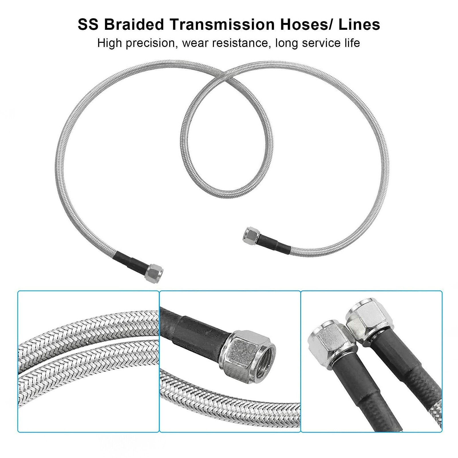 Automatic Transmission Cooler Line Kit -6 AN Braided 4L60E 4L65E 4L80E