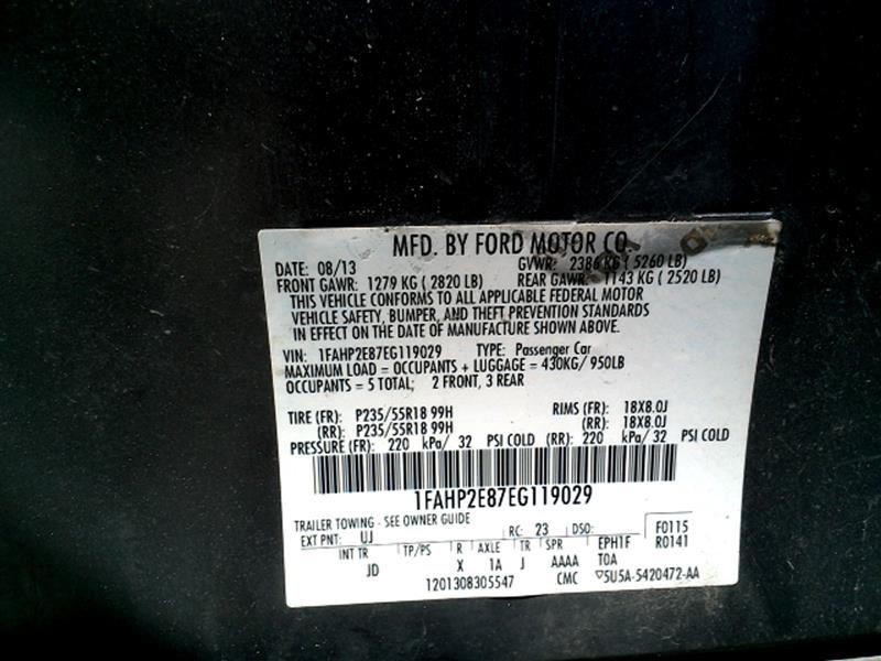 2014-18 Ford Taurus Automatic Transmission 6 Speed 3.5L FWD
