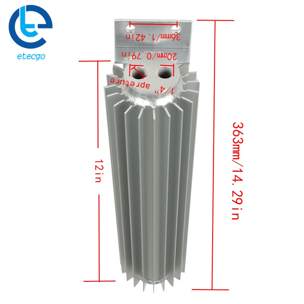 12″ Dual Pass Transmission Oil Cooler Aluminum Finned Universal 1 Year