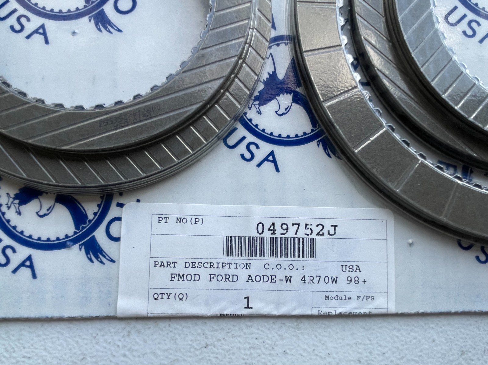 Alto 049752J Ford AODE 4R70W 4R75W Transmission Friction Clutch Pack 1998+ New