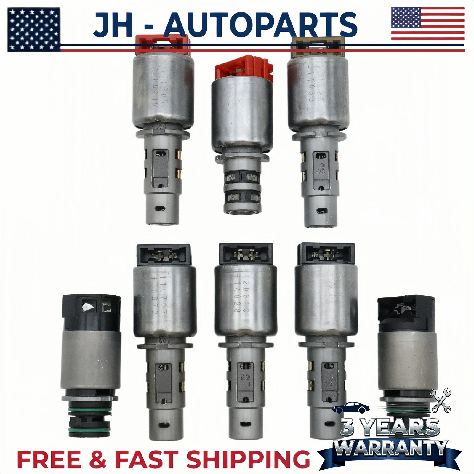 Fit Hyundai Kia A6LF1 A6LF2 A6MF1 Trans Solenoid Valve Repair Kit 8Pcs 6-Speed
