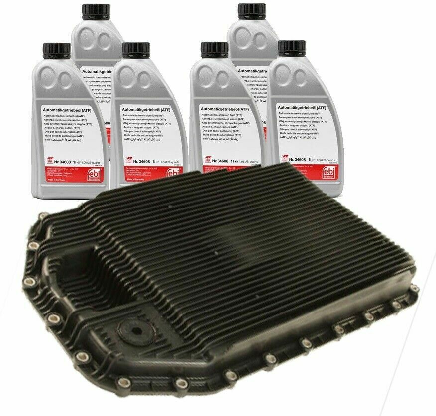 6 Liters Automatic Transmission Fluids & Oil Pan and Filter Kit For BMW E90 E60