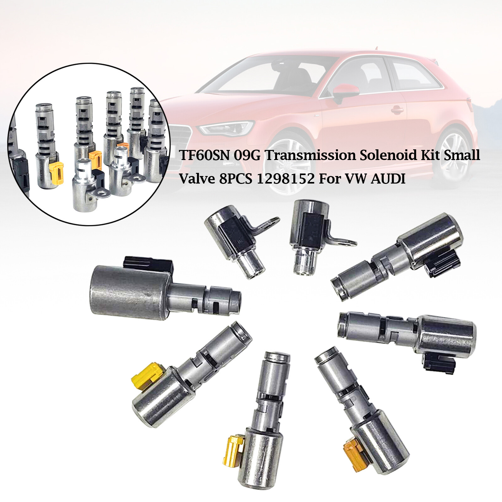TF60SN 09G Transmission Solenoid Kit Small Valve 6PCS 1298152 For VW AUDI