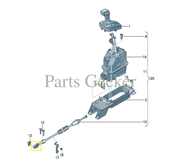 5K1713025 OEM Shift cable end link for Volkswagen Tiguan Polo Audi A1 A3 TT
