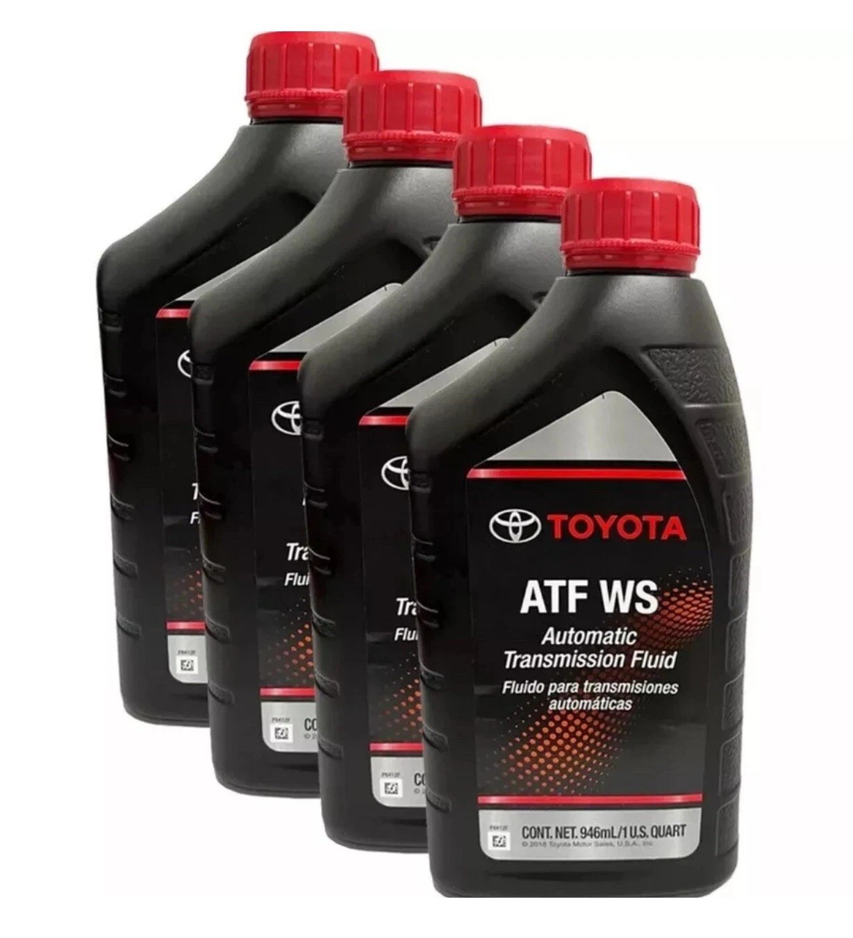 (4 Quarts) TOYOTA ATF WS Automatic Transmission Fluid, 1-Quart, 00289-ATFWS