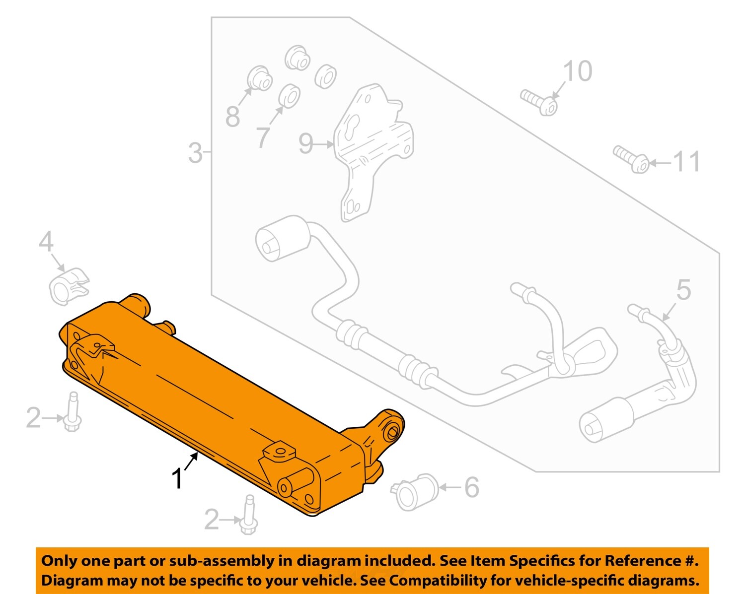 FORD OEM 17-20 F-150 Cooling Trans Oil Cooler-Trans Cooler JL3Z7869A