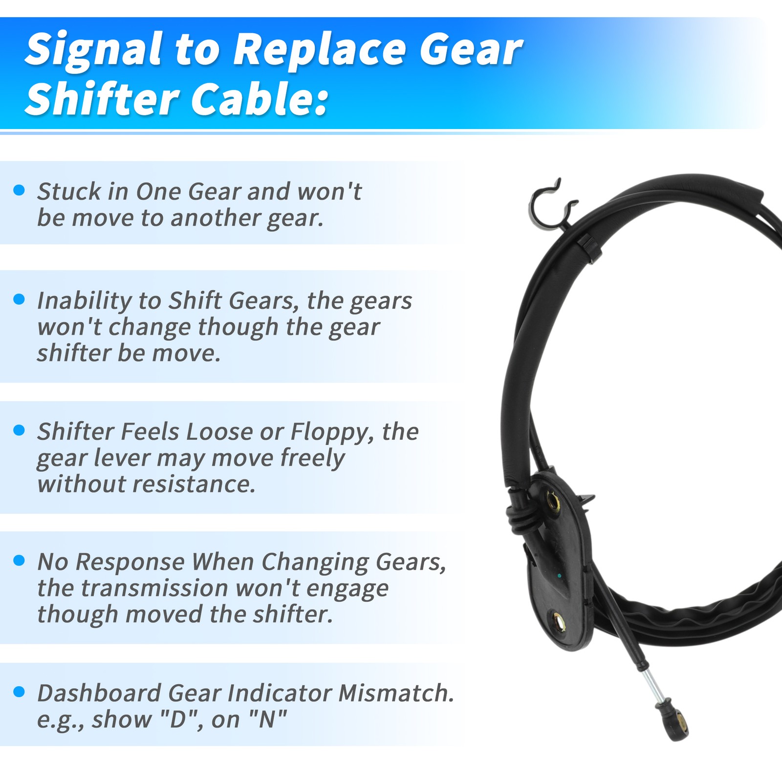 Automatic Trans Gear Shift Cable for Ford Escape 2008 4WD for FWD No.8L8Z7E395B
