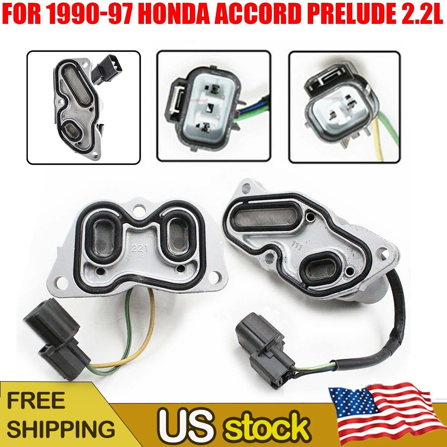 For Honda Accord Prelude 2.2L 1990-1997 28200-PX4-014 Shift Control Solenoid Set