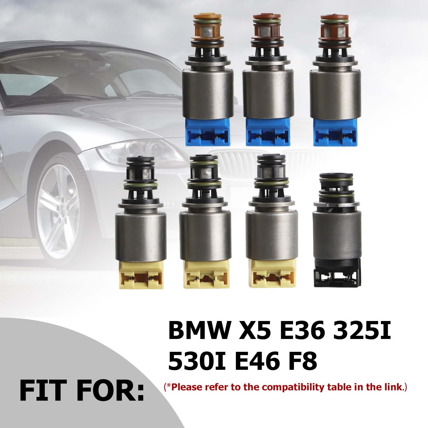 7 Pieces Solenoid Kit For 6HP19 6HP26 6HP32 1068298044 Audi BMW Volkswagen