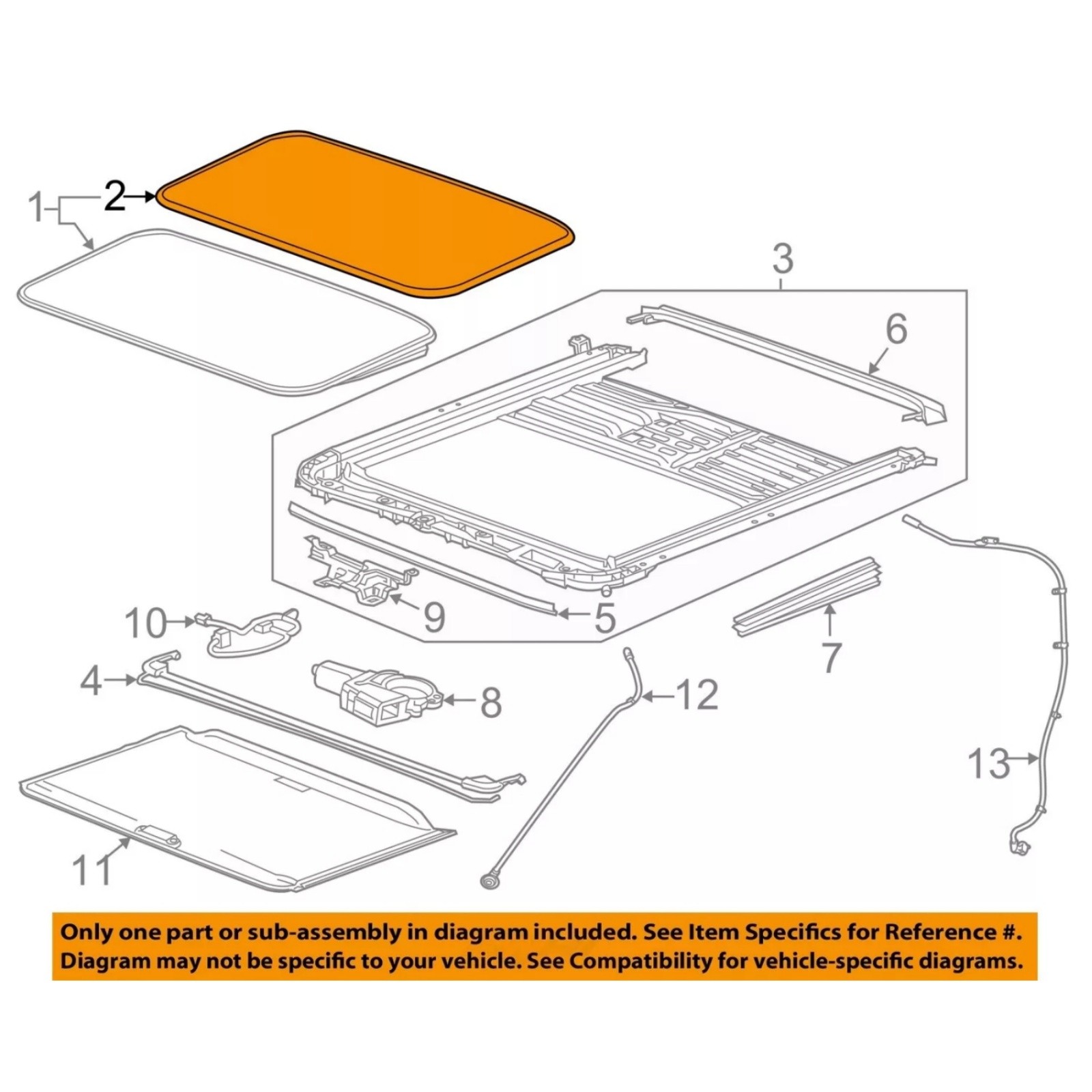 OEM 22815954 Sunroof Weatherstrip Seal Replacement Kit 2007-2018 For Chevrolet