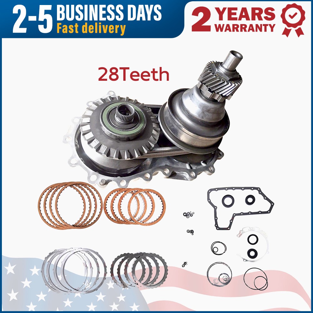 Fit 28T Nissan RE0F09A JF010E Transmission CVT Pulley W/Belt Chain & Rebuild Set