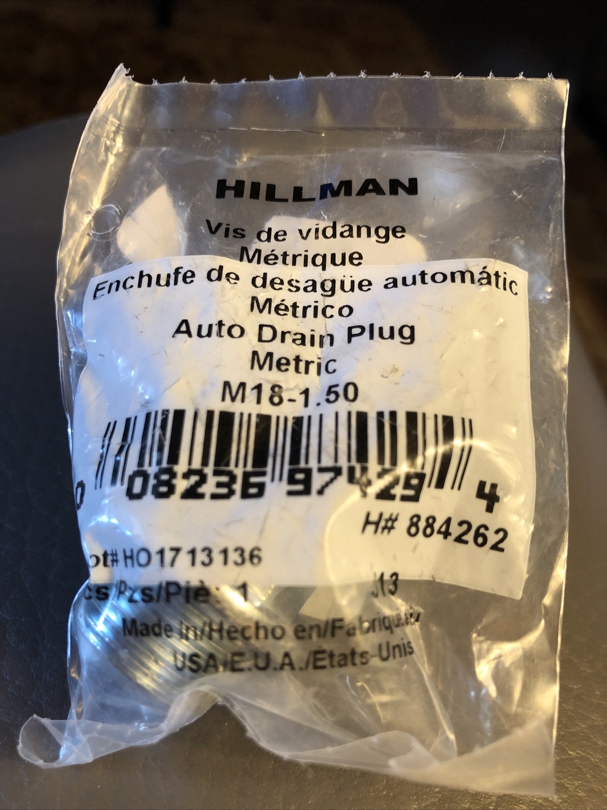Hillman Auto Drain Plug M18-1.50
