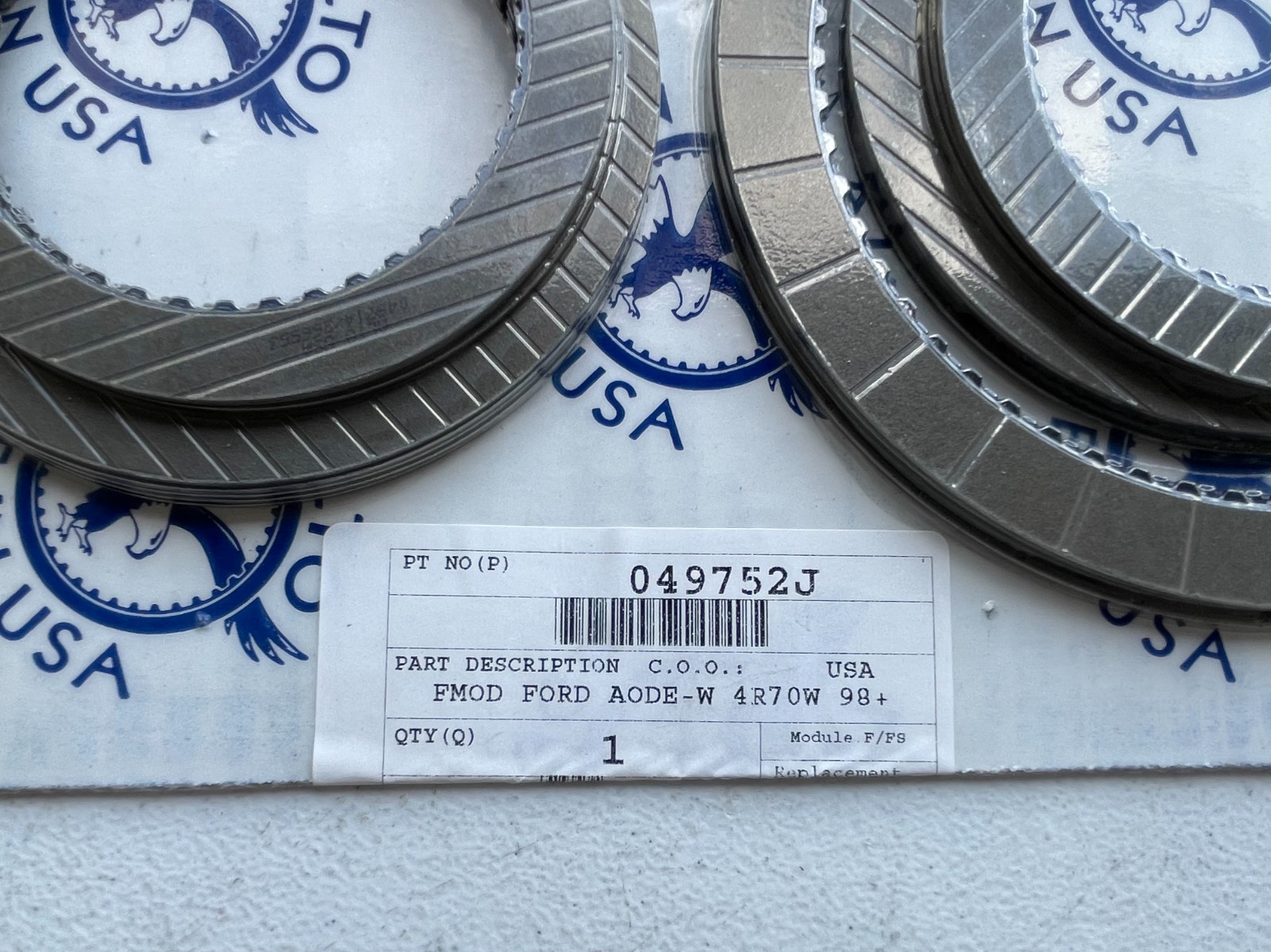 Alto 049752J Ford AODE 4R70W 4R75W Transmission Friction Clutch Pack 1998+ New