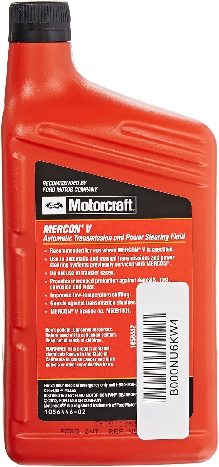 Motorcraft Mercon V Transmission Fluid XT5QMC Case 12 Quarts for Ford Vehicles