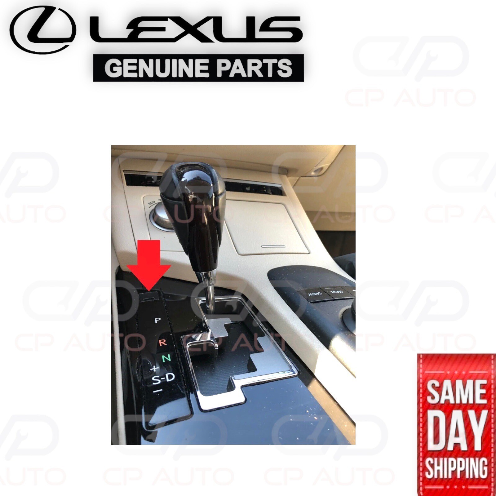 13 – 15 LEXUS ES350 SHIFT LOCK RELEASE BUTTON COVER CAP BLACK OEM NEW