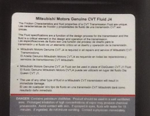 Genuine Mitsubishi OE FLUID & FILTERS Service Kit CVT Transmission