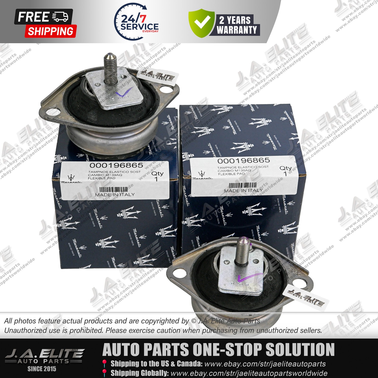 2pcs Genuine Gearbox Transmission Mounts fit Maserati Quattroporte GT GC 196865
