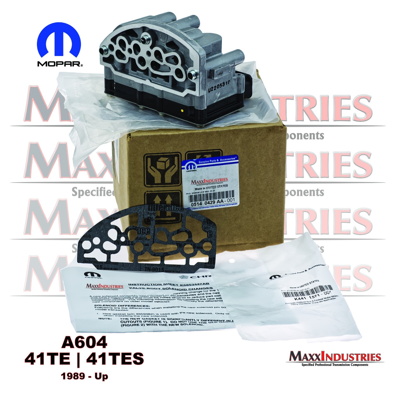 A604 41TE Shift Solenoid Block OEM with Filter Kit & Input Output Speed Sensors