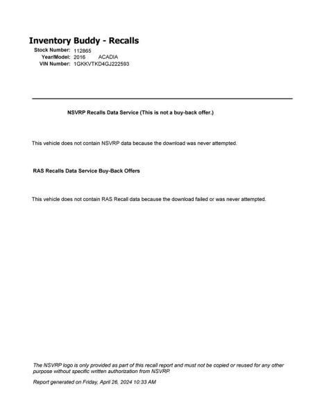 2015 – 2017 GMC Acadia Transfer Case VIN J 11th Digit Limited