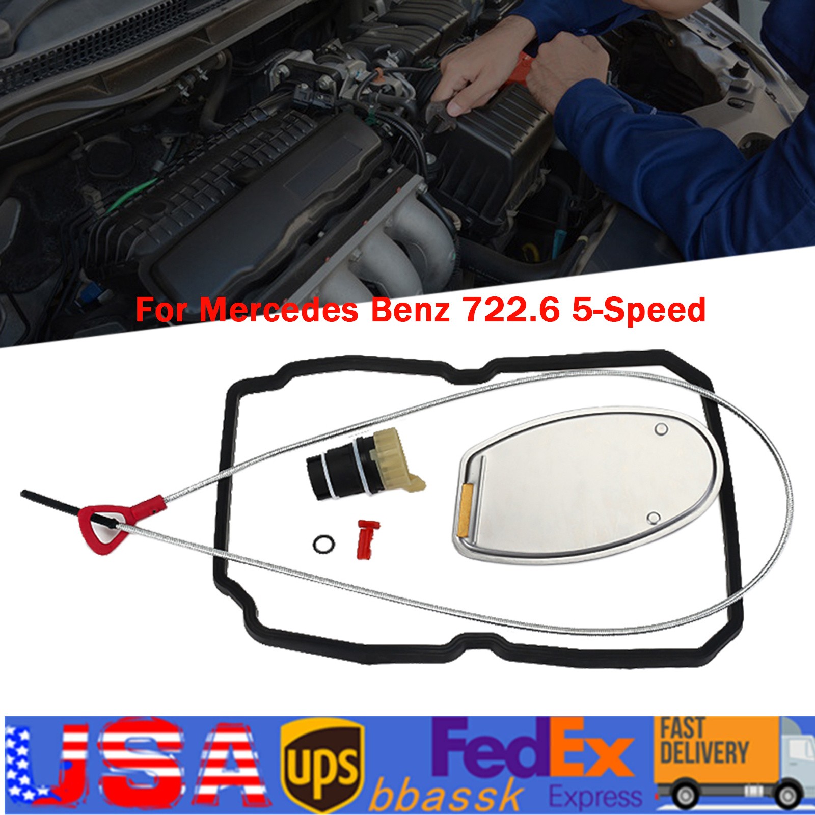 For Mercedes Benz 722.6 Transmission Service Complete Kit 5 Speed W/Dipstick