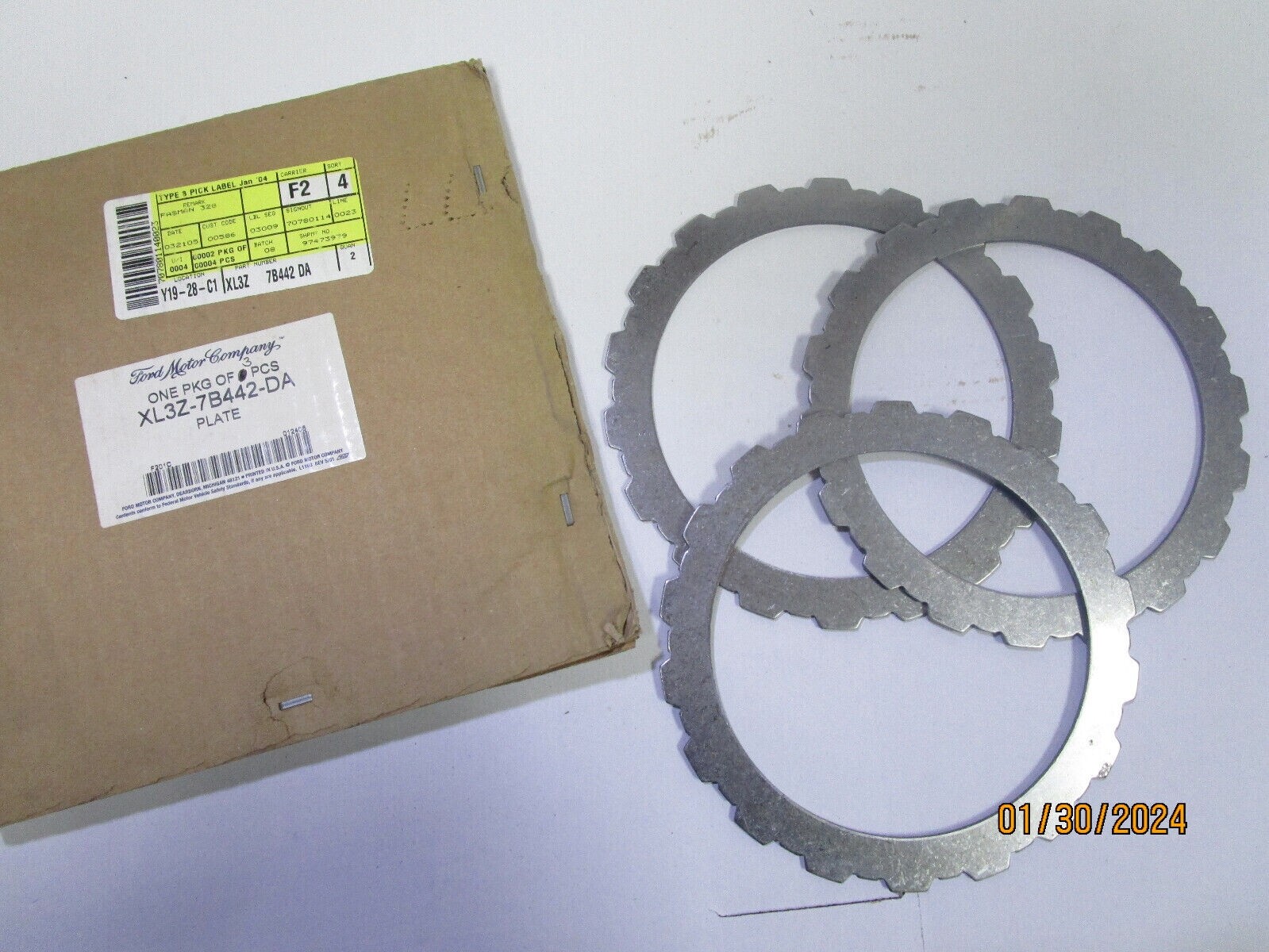 3 GENUINE FORD OEM XL3Z-7B442-DA Clutch Plates (3 pack)