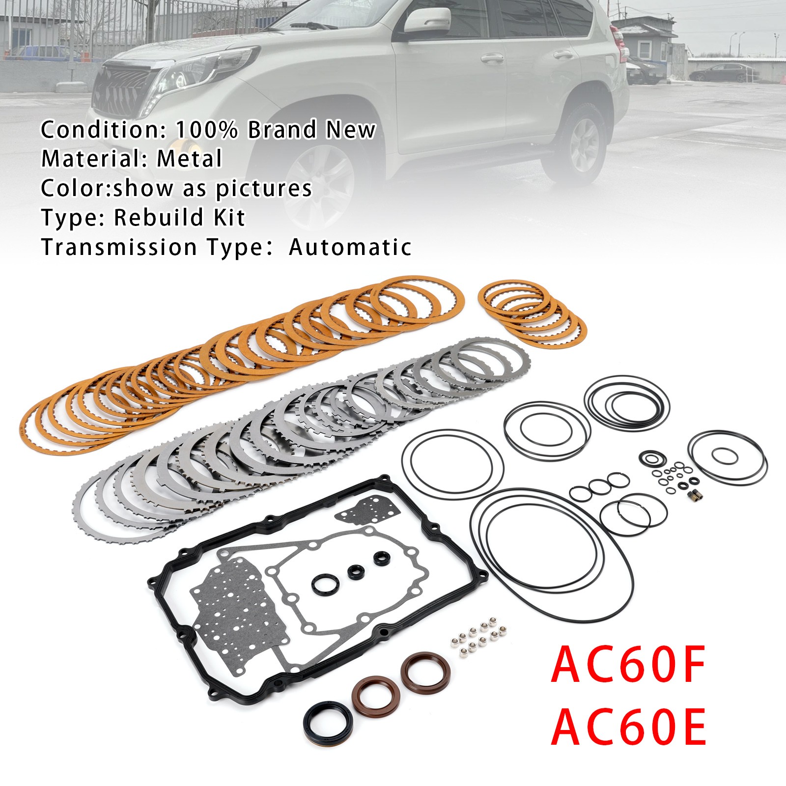 AC60F AC60E Auto Transmission Master Rebuild Kit Seal For Toyota Prado 2.7L
