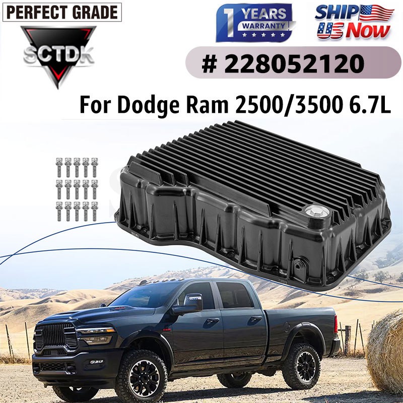 For 2007.5-2021 Dodge Ram 6.7L 68RFE Cummins Diesel Deep Sump Transmission Pan