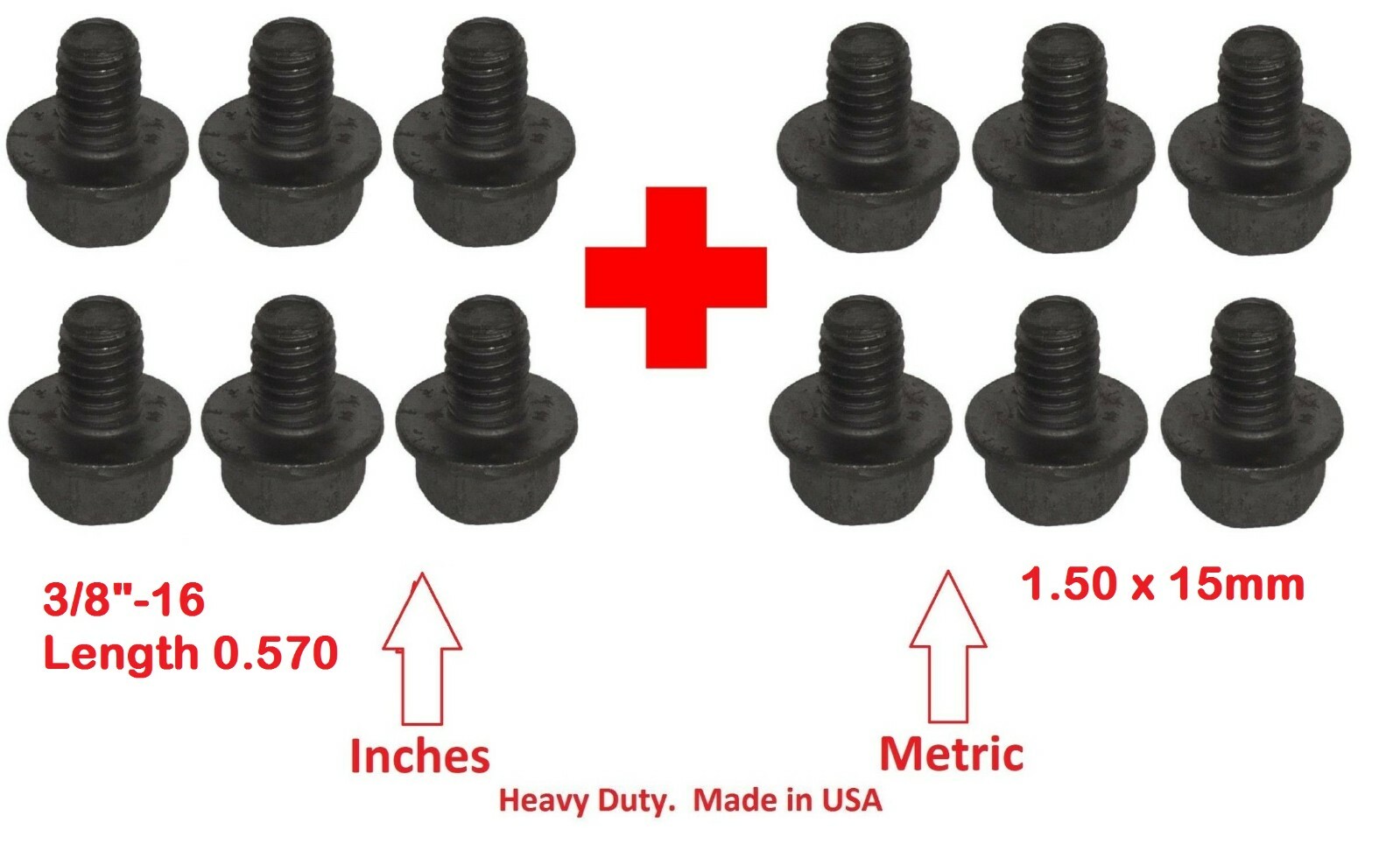 TH-350-C/700/400/200/4L60/4L60E/4L80E/ 3L80 Torque Converter Bolts, Metric+inch