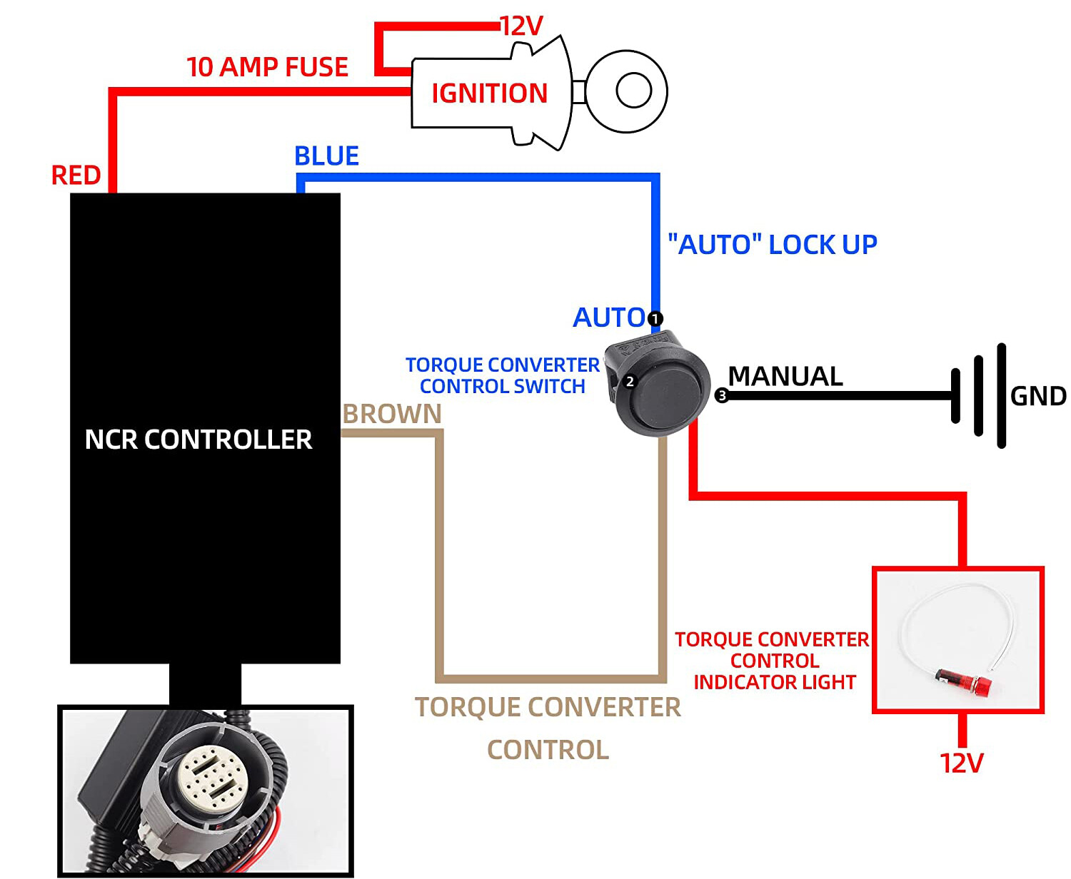 NCR 4L80E Stand Alone Controller Manual Shift Conversion For 4L80E Transmission