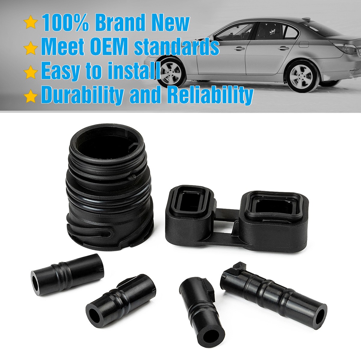 6pcs For BMW Valve Body to case Sleeve Seal kit Mechatronic Kit ZF 6HP19 6HP21