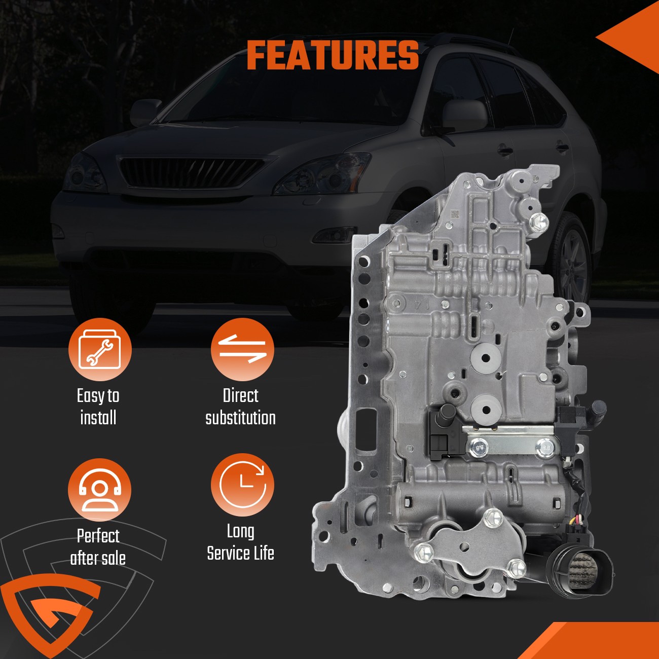 U660 U660E Transmission Valve Body With 7 Solenoids For Lexus 6-Speed U660E U660