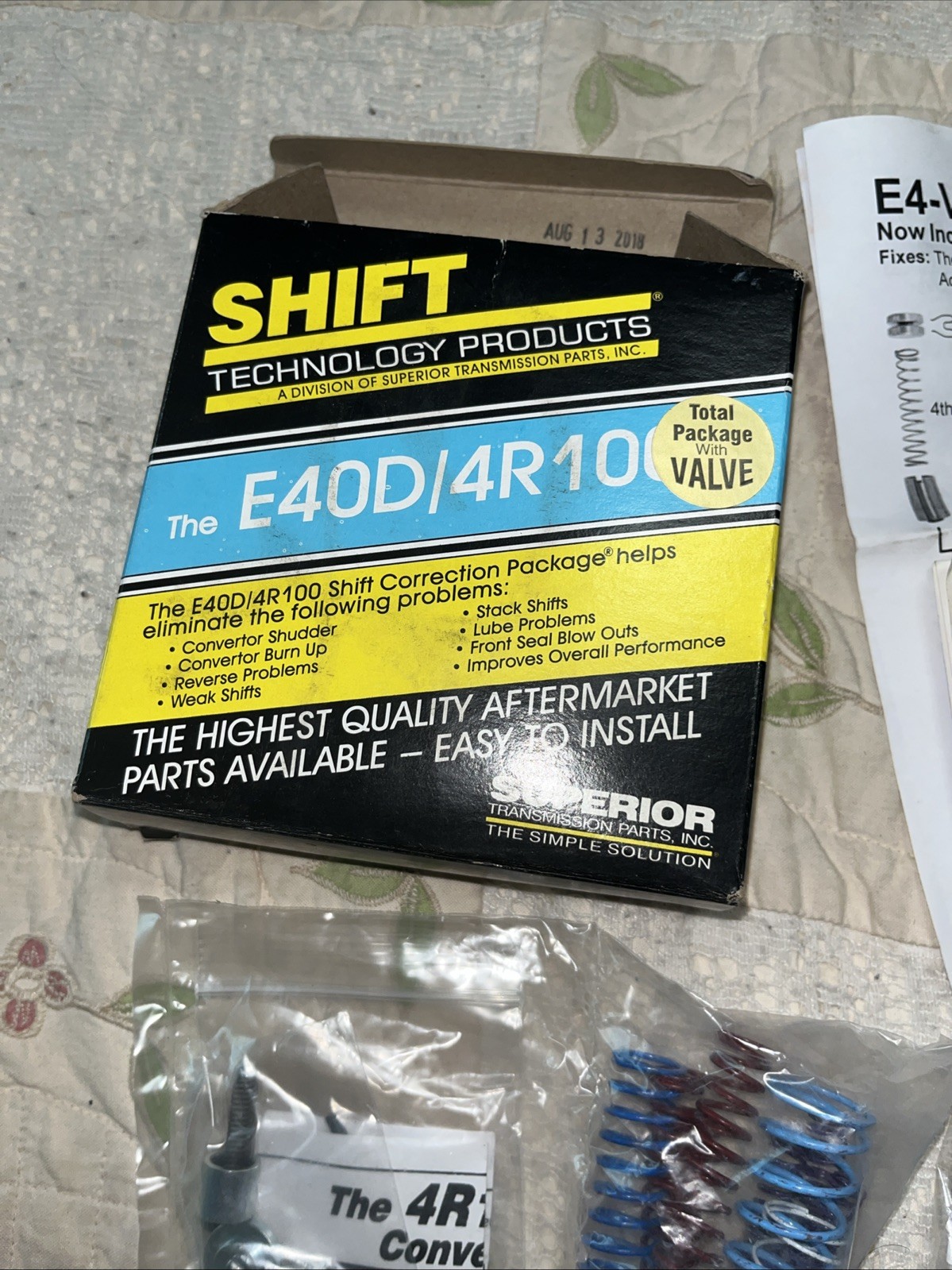 Superior Transmission Parts E40D/4R100 Shift Correction Package With Boost Valve
