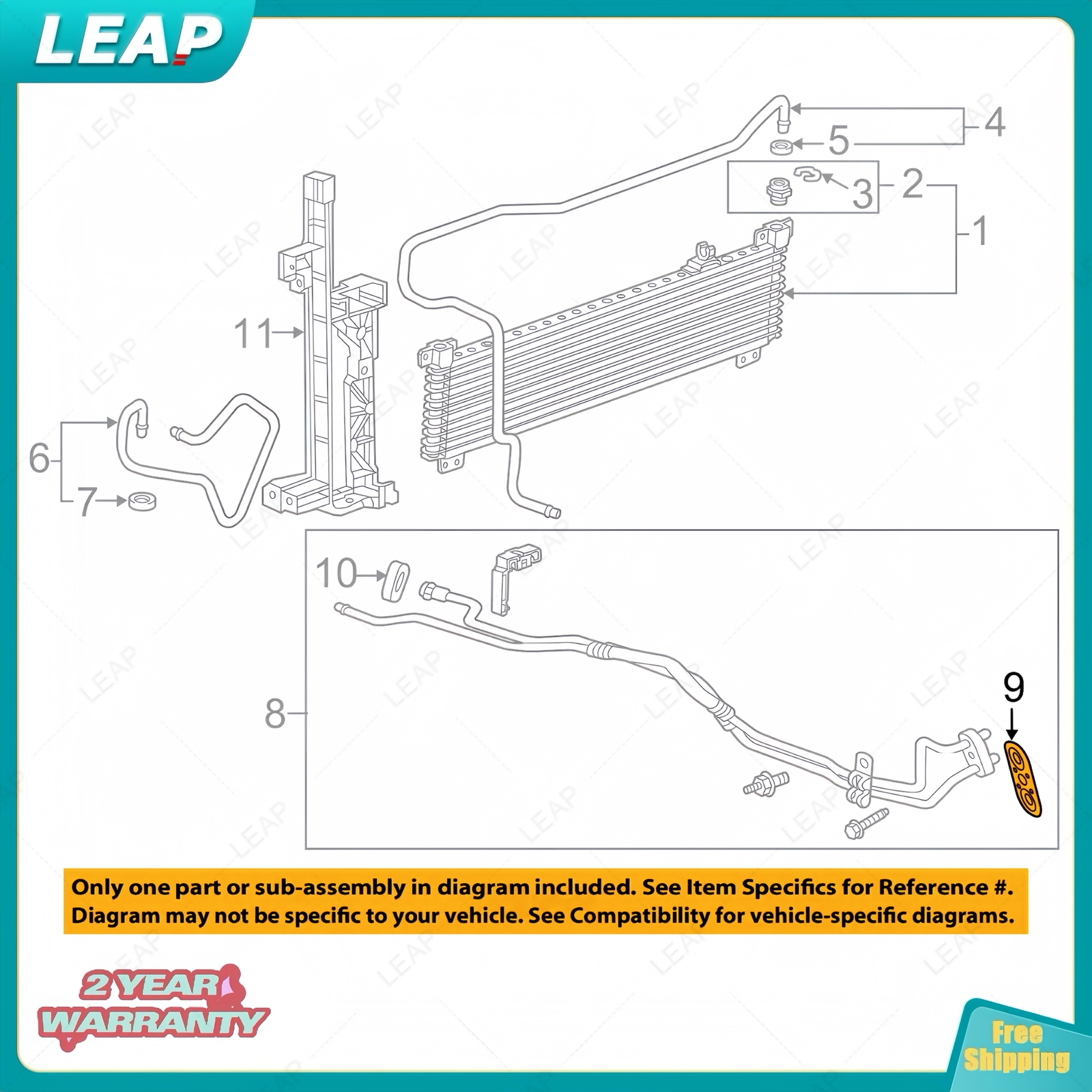 For 2006-2019 Cadillac Chevrolet Auto Transmission Oil Cooler Seal 15251488