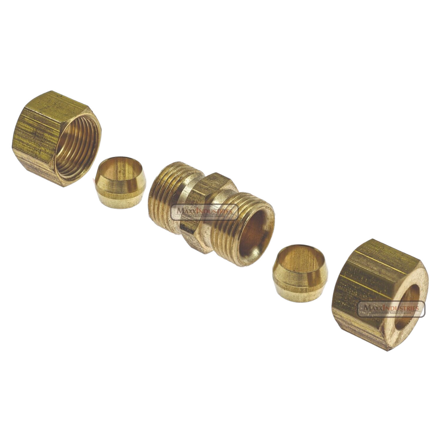 Automatic Transmission Cooler Line Fitting 3/8″ Compression Brass Union