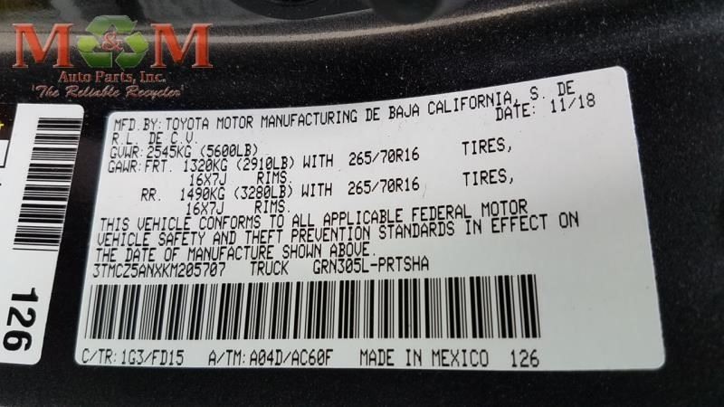 Transfer Case 3.5L 6 Cylinder 2GRFKS Engine Fits 16-23 TACOMA 1548566