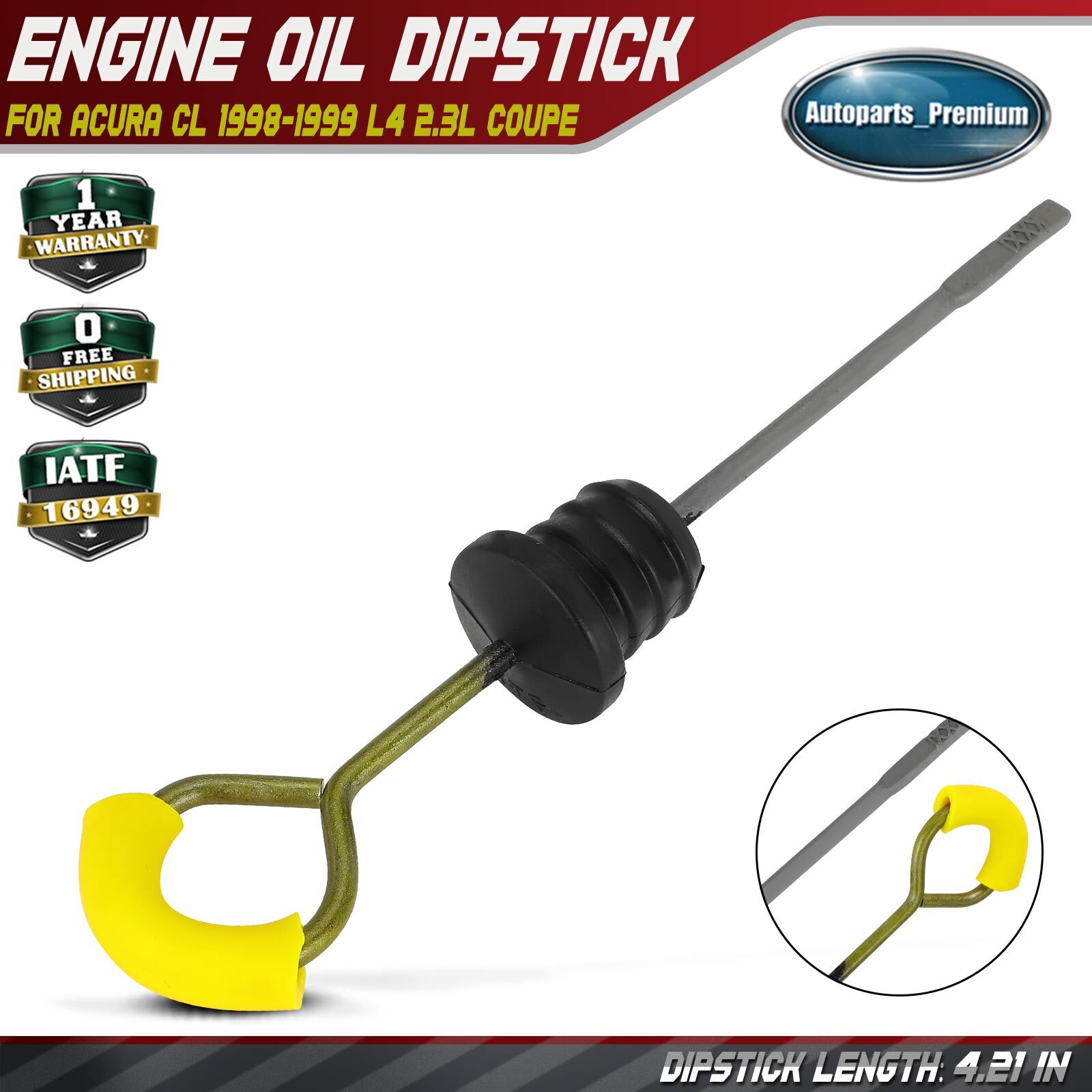 Automatic Transmission Fluid Dipstick w/ Seal for Acura CL 1998-1999 2.3L Coupe