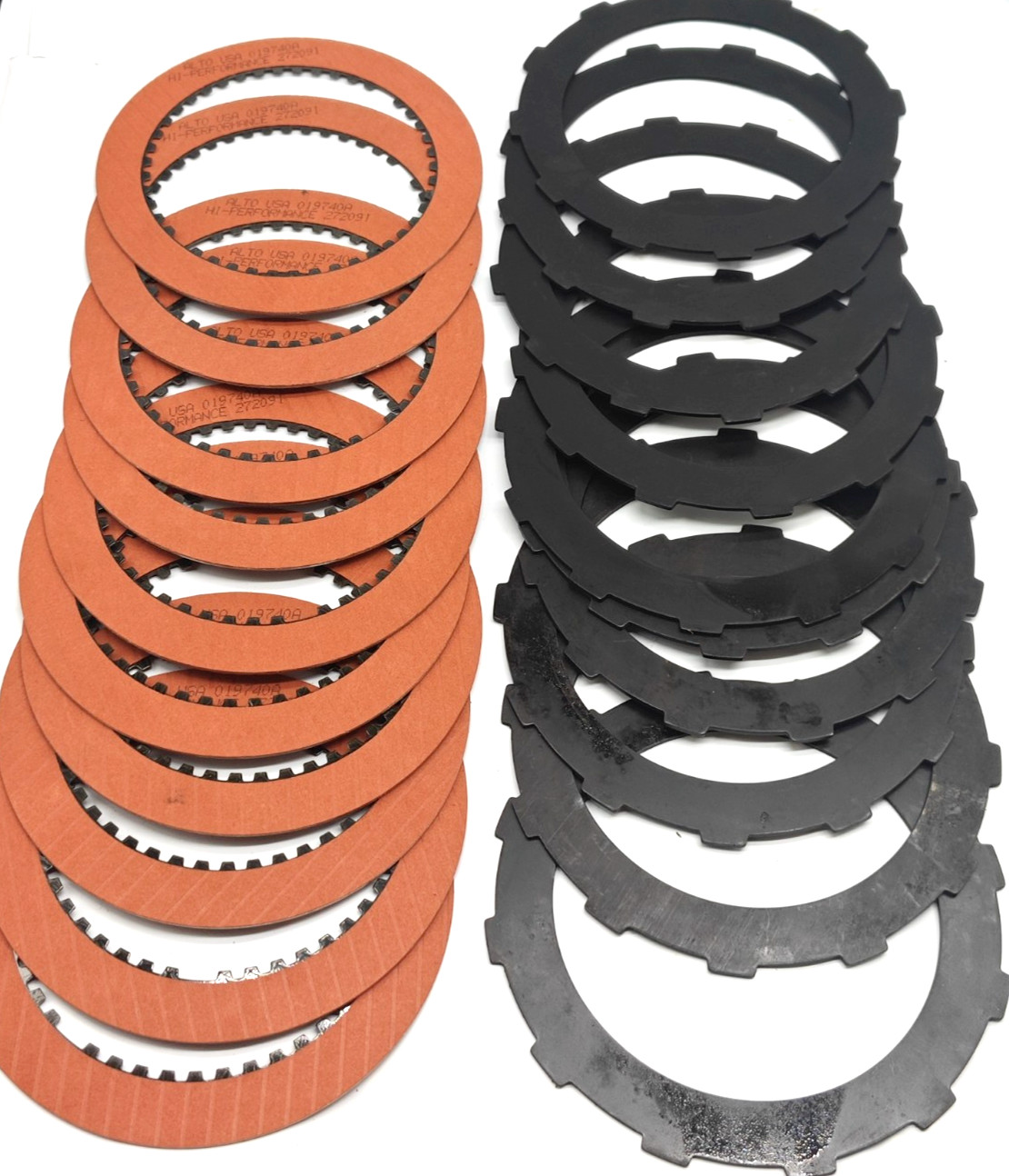 . Powerglide RED HIGH DIRECT CLUTCHES + KOLENE DRUM STEELS THIN .060″ QTY=10+10