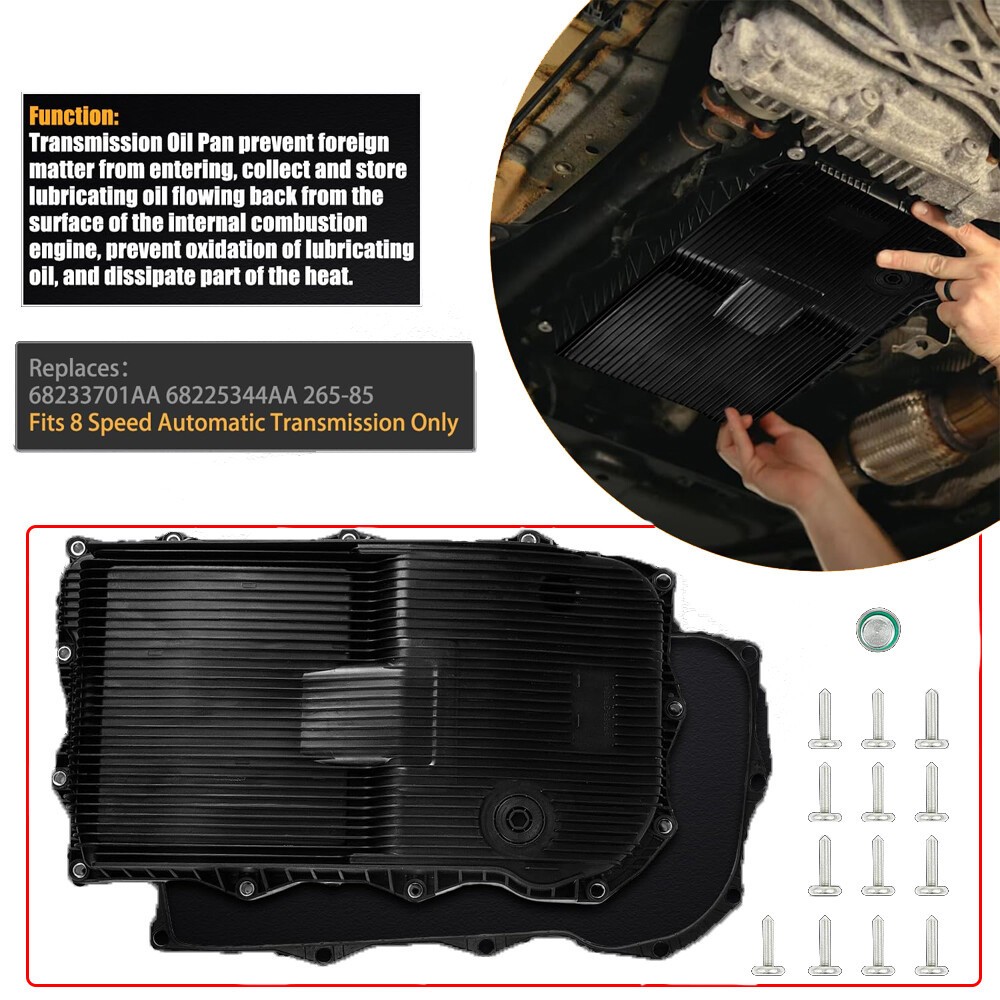 New Auto Transmission Oil Pan w/Gasket For Jeep Grand Cherokee 2014-2021 8 Speed