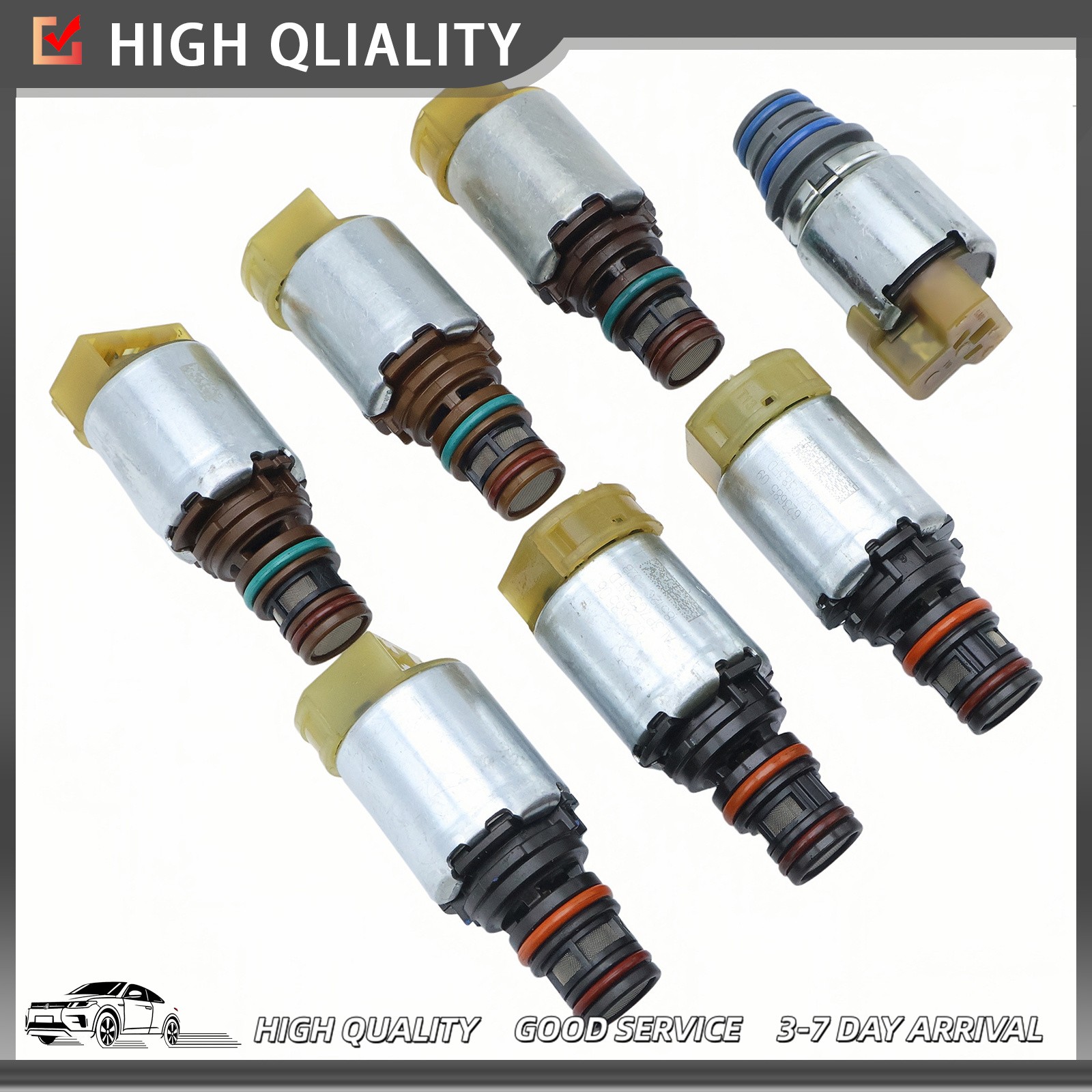 7x Transmission Solenoid Kit Fits for 2008 2009 2010 2011 Ford Escape 6F35 USA