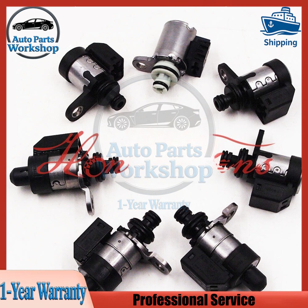 7PCS Transmission Shift solenoid TCC for Nissan Armada Infiniy RE5R05A JR507E
