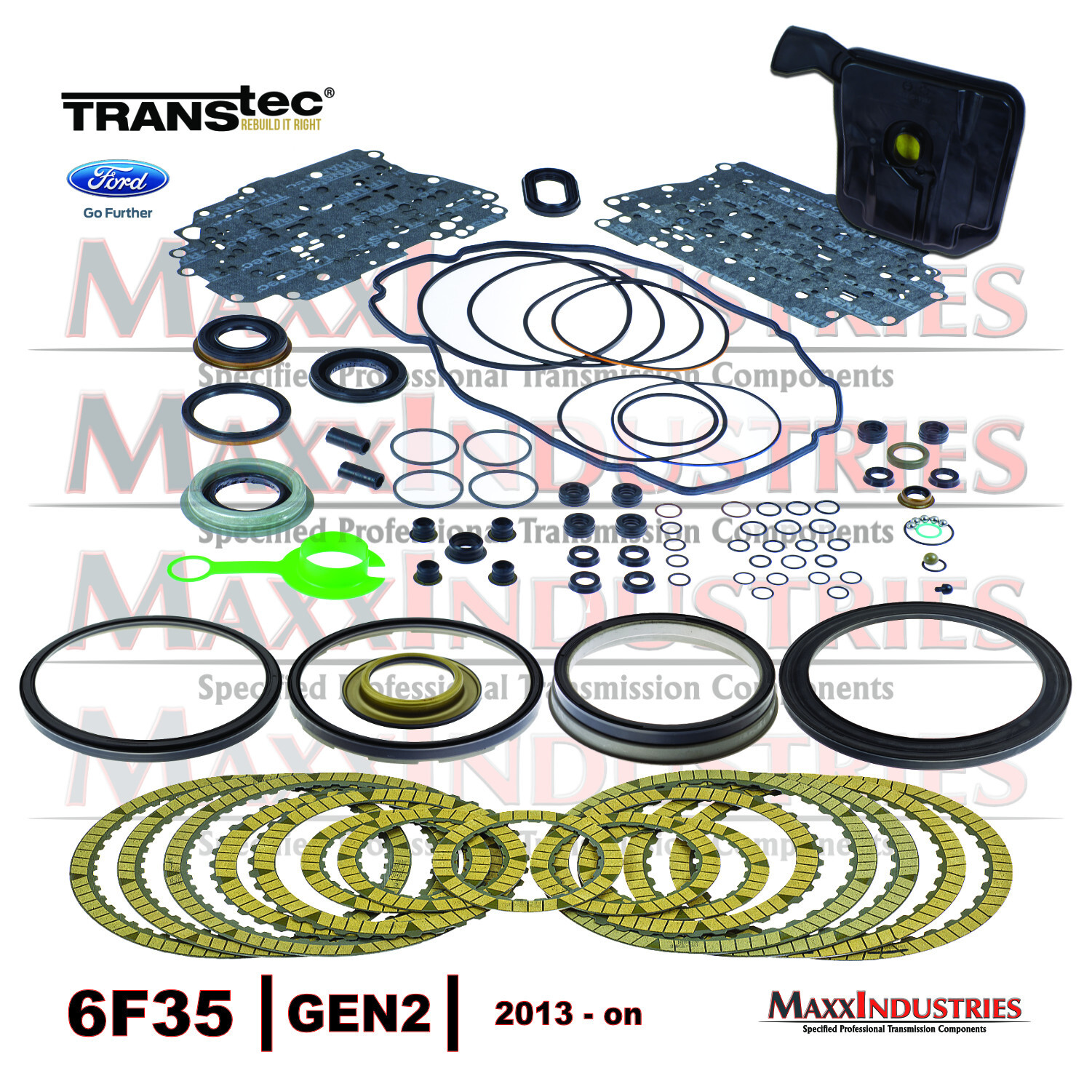 for 6F35 Transmission Rebuild Kit + Book TransTec 2013-on Ford Lincoln Mazda