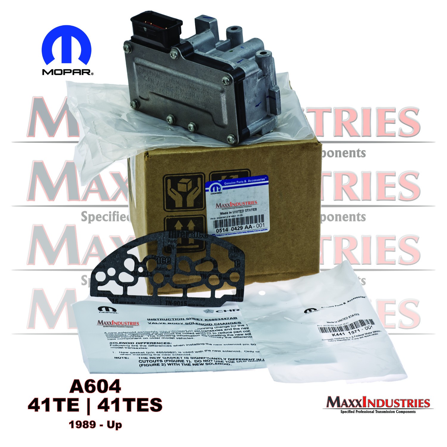 A604 41TE Shift Solenoid Block OEM with Filter Kit & Input Output Speed Sensors
