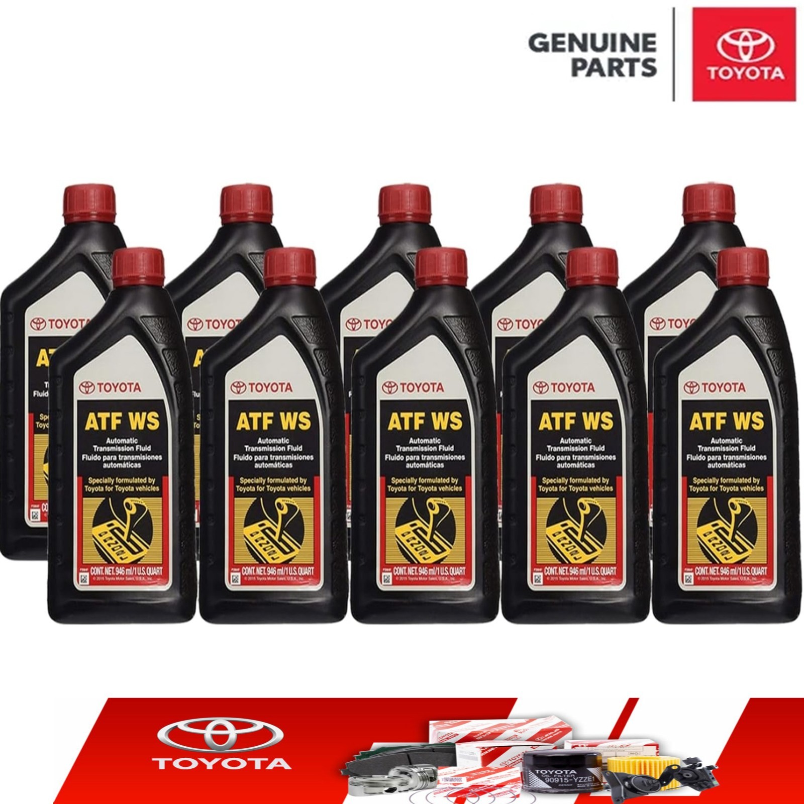 10-Quart GENUINE ATF WS Automatic Transmission Fluid ATFWS FOR TOYOTA Lexus