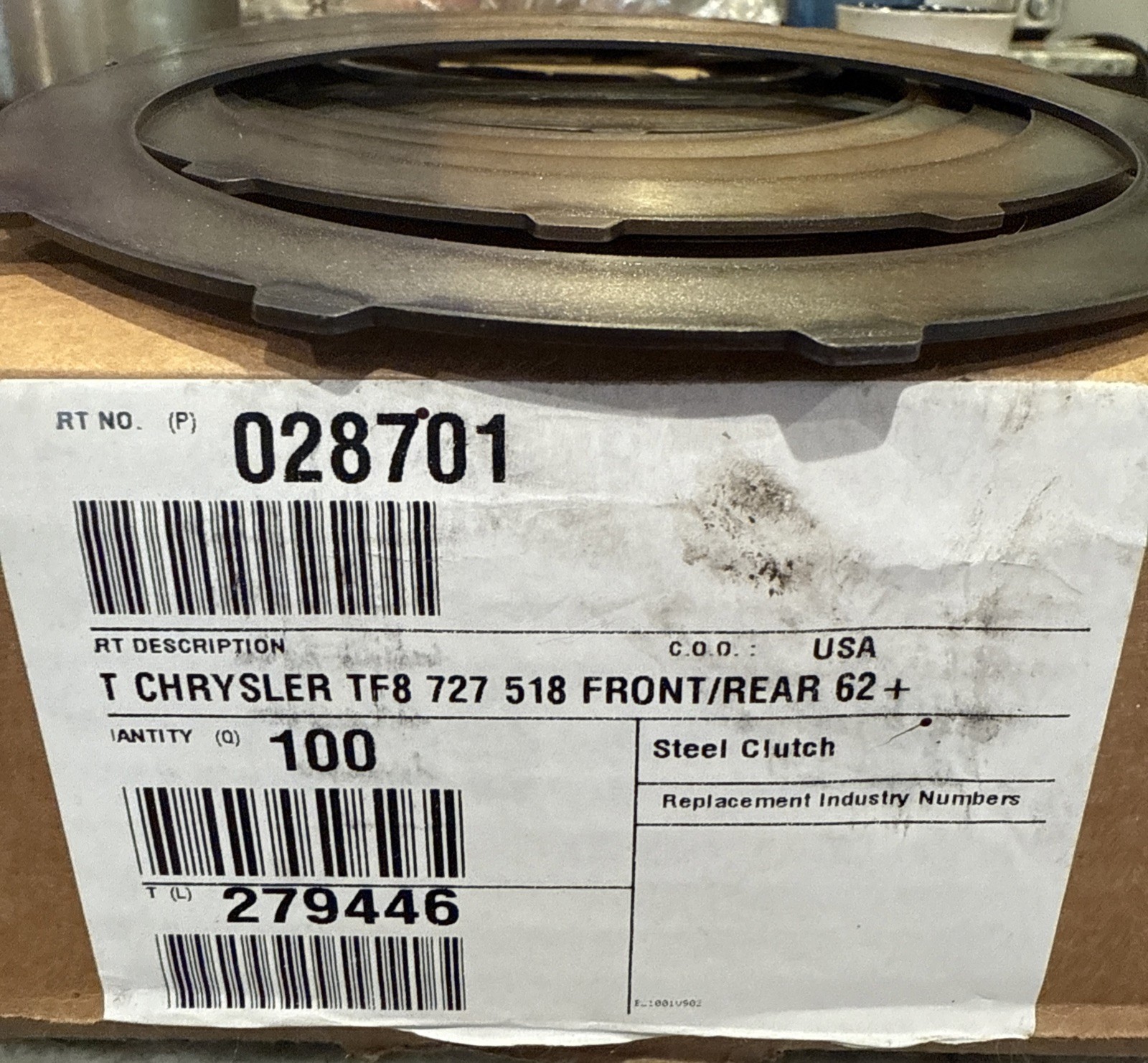 Lot Of 10 Chrysler TF 8–7 27–518 front and rear 62+ steel clutch new Alto parts