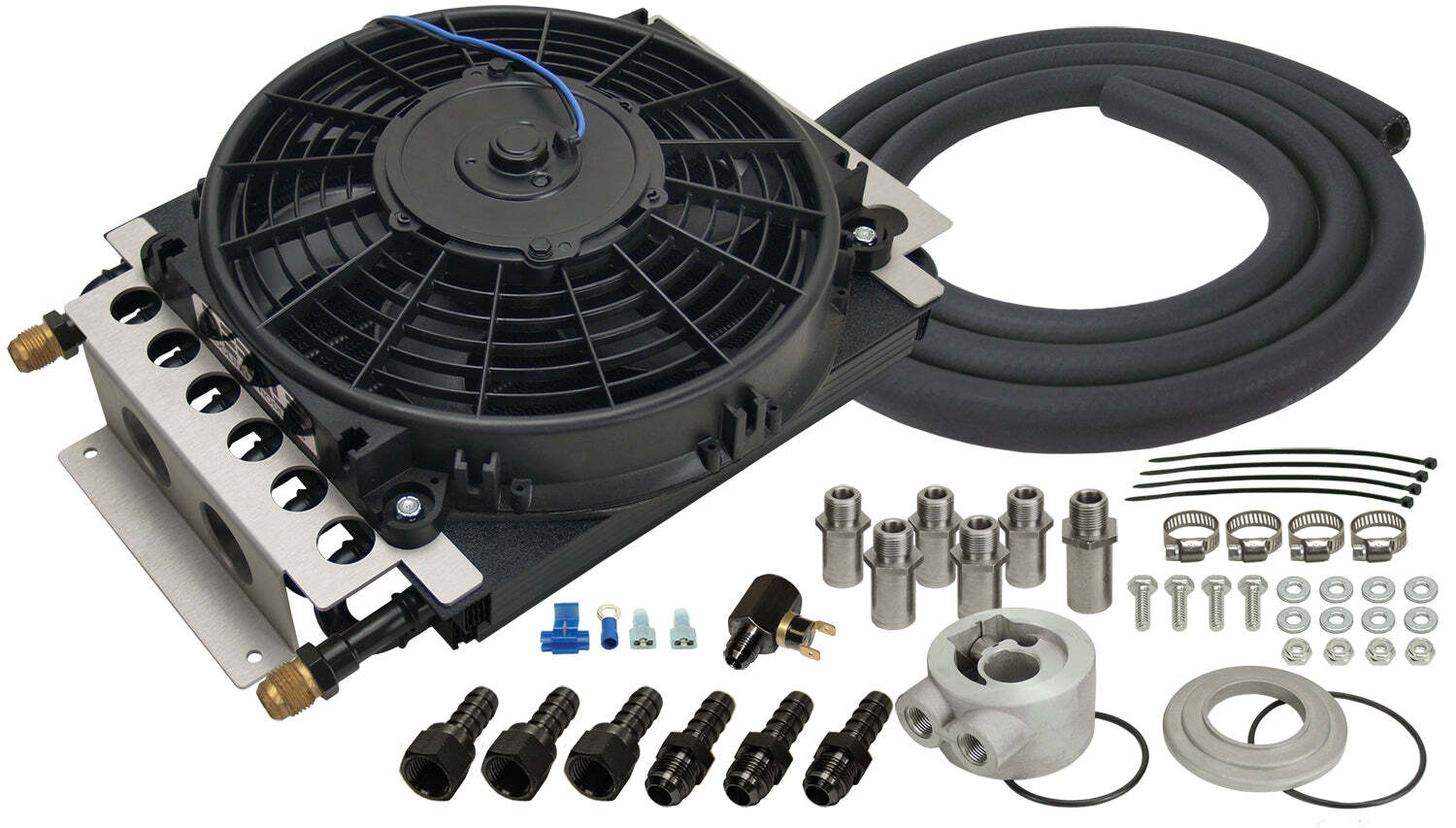 Derale 15500 16 Pass Electra-Cool Remote Engine Oil Cooler Kit