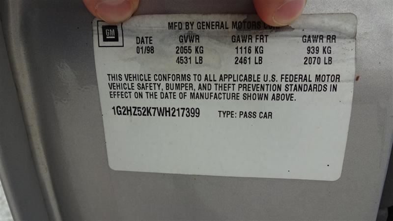 Automatic Transmission Non Supercharged FWD Opt M15 Fits 98 BONNEVILLE 658135