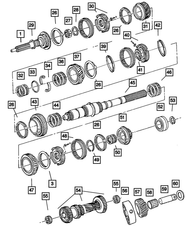 Genuine Mopar First Gear Bearing NEW OEM Replacement Part 5013381AA